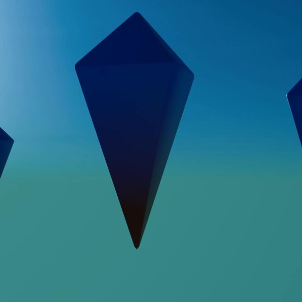 Abstract blue geometric representation of balance